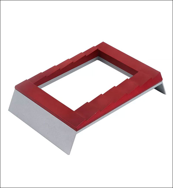 Red Painted Zinc Die Cast Frame - Complex Shape Decorative Part