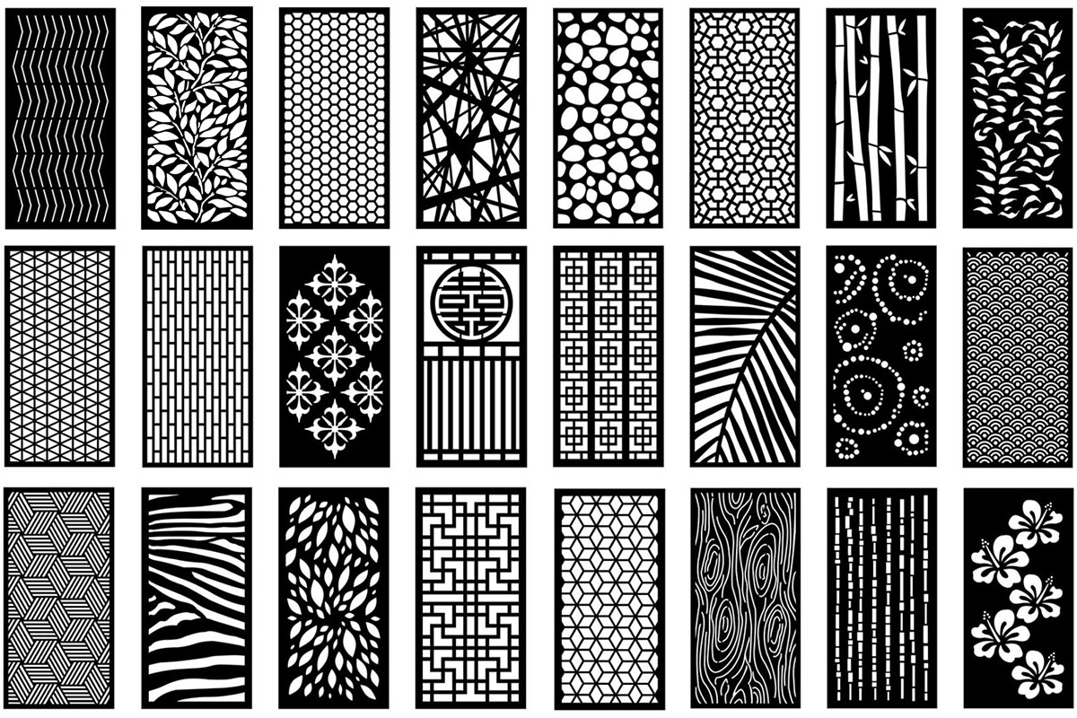 Laser Cut Aluminum Screen with Intricate Pattern Design