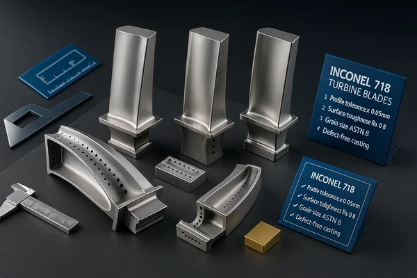 Inconel 718 Investment Cast Turbine Blades